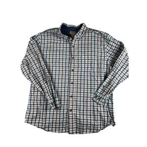 Blue Mountain Men’s Long-Sleeve Plaid Shirt XL